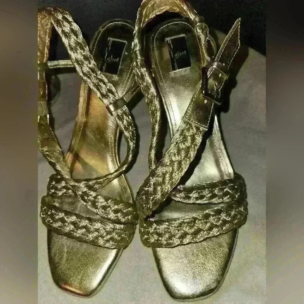 Glint Womans Gold Shoes Size 10.5